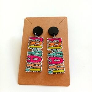 Colorful Statement Fri Yay Earrings